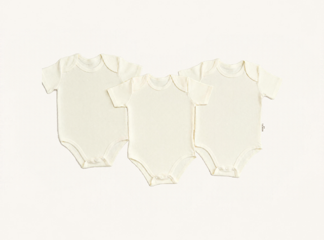 Set of 3 Short Sleeve Baby Onesies